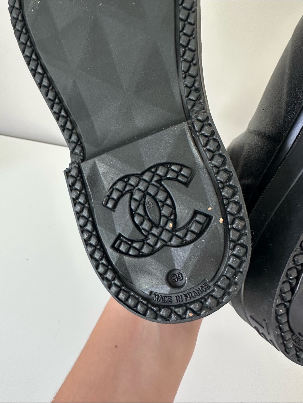 CHANEL Black Rain Boots - Picture 14 of 16